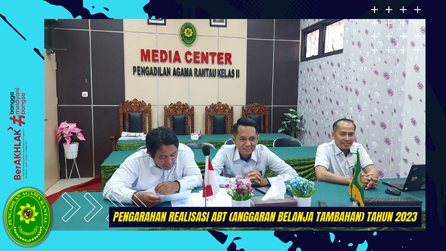 Pengarahan Realisasi ABT Anggaran Belanja Tambahan Tahun 2023