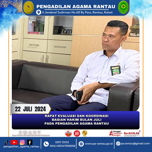Rapat Evaluasi dan Koordinasi bagian Hakim 22 07 2024